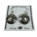 Basketmaker sterling silver shepherd hook earrings
