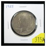 1924 Peace dollar