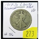 1917-S Rev. Walking Liberty half dollar