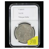 1890-S Morgan dollar, AU