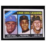 Topps 1966 #221 "1965 ERA Leaders", Koufax,