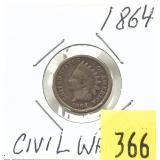 1864 Indian Head cent