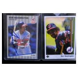 Lot, 2 Ron Washington signed baseball cards- see