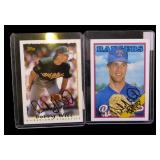 Lot, 2 Bobby Witt signed baseball cards- see