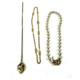 Lot, gold filled locket with diamond accent and
