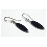Sterling silver shepherd hook earrings with