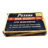 Vintage box of Peters .270 Win Cartridges,