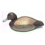 Mike Smyser wooden carved duck decoy, signed and