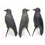 Lot: 3 Flambeau Products Crow Decoys