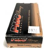 Box of 9mm Luger 115-grain FMJ PMC bronze