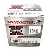 Box of .410 Ga. 2.5" No. 6 Winchester high brass