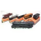 Lot, Lionel Steam type locomotive train set with