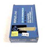 Box of .30-06 SPRG 150-gain SP PPU cartridges,
