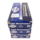 x2- Boxes of .222 REM 50-grain SP Remington PPU
