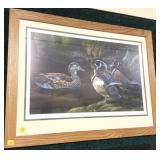 Framed Duck Print, Frame size: 20.5" x28"