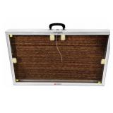 Allstate Mfg. Co. Glass top table display case,