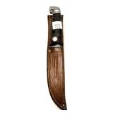 Case Hunting Knife w/ leather sheath, 7.5"