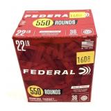 Box of Federal .22 LR hollow point cartridges,