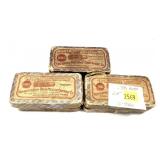 Lot, 3 vintage boxes of UMC .38 Auto cartridges,