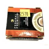 Federal 9mm Luger 124 Gr Cartridges, 20 rounds,
