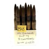 M1 Garand Clip with 8 .30-06 Cartridges
