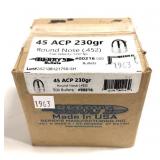 Box of .45 Cal. (.452) 230-grain round nose