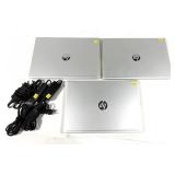 Lot, 3 HP Probook 450 G6 laptops with plugs