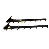 Vintage pair of cast iron wall racks
