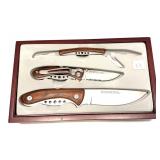 Winchester 3 Piece knife set in wooden case