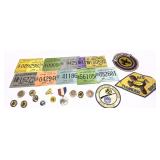 Lot, assorted NYS game license tags, gun club