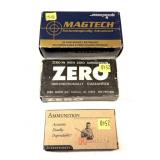 Lot, 3 boxes once fired brass, includes .45 ACP,