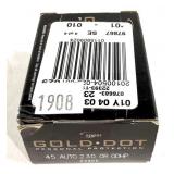 Box of .45 Auto 230-grain gold dot HP