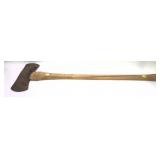 Vintage double headed axe with wooden handle