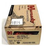 Box of .45 Colt 225-grain FTX Hornady