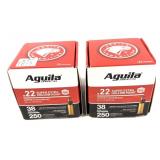 x2- Boxes of .22 LR. HP Aguila cartridges -x2