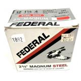 Box of 12 Ga. 2.75" No. 4 Federal steel