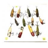 Lot, 12 assorted vintage South Bend lures