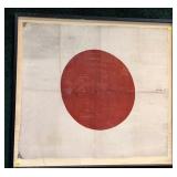 WWII Japanese Meatball Flag- framed, frame size: