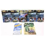 Lot, 7 assorted toy cars, 6 Hot Wheels