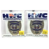 Lot, 2 concealed weapons permit badges