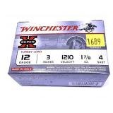 Box of 12 Ga. 3" No. 4 Winchester turkey loads,