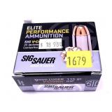 Box of 9mm Luger 115-grain SIG Sauer JHP