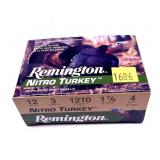 Box of 12 Ga. 3" No. 4 Remington Nitro turkey