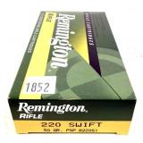Box of .220 Swift 50-grain PSP Remington