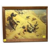 "An Argument with the Sheriff" framed Print,