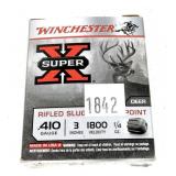 Box of .410 Ga. 3" Winchester rifled slugs, 5 Rds.