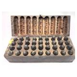 Vintage steel leather stamp set
