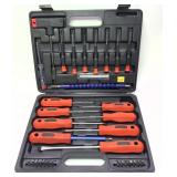 Red handle 32-piece screwdriver set