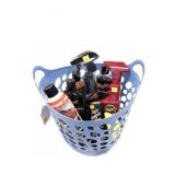 Lot, car detailing cleaning items in basket
