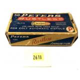 Vintage box of Peters .45 Colt Auto 230 Gr.